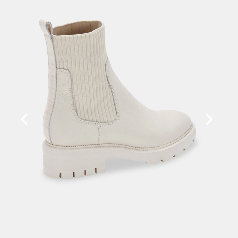 NWT Dolce Vita Linza Booties in Ivory Leather - Picture 3 of 6